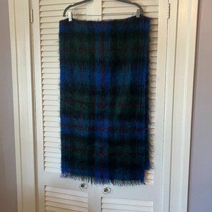 Garthorn scottish mohair scarf blue made in Scotland